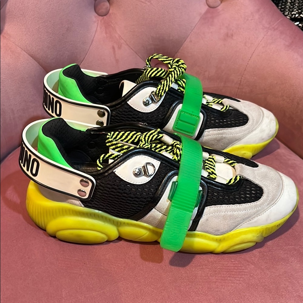Men’s MOSCHINO Green and Yellow Sneakers